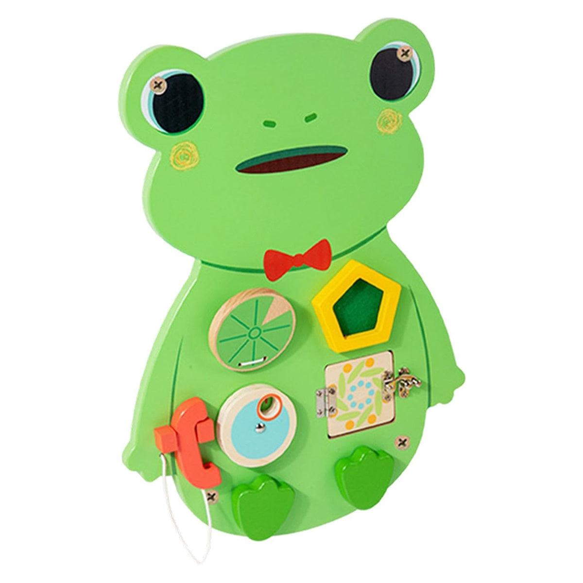 JAZZY PEARLS Busy Board Wall Toy Gifts Easy Install Interactive Play Baby Educational Toy Frog|Baby | Toys for Baby | Developmen