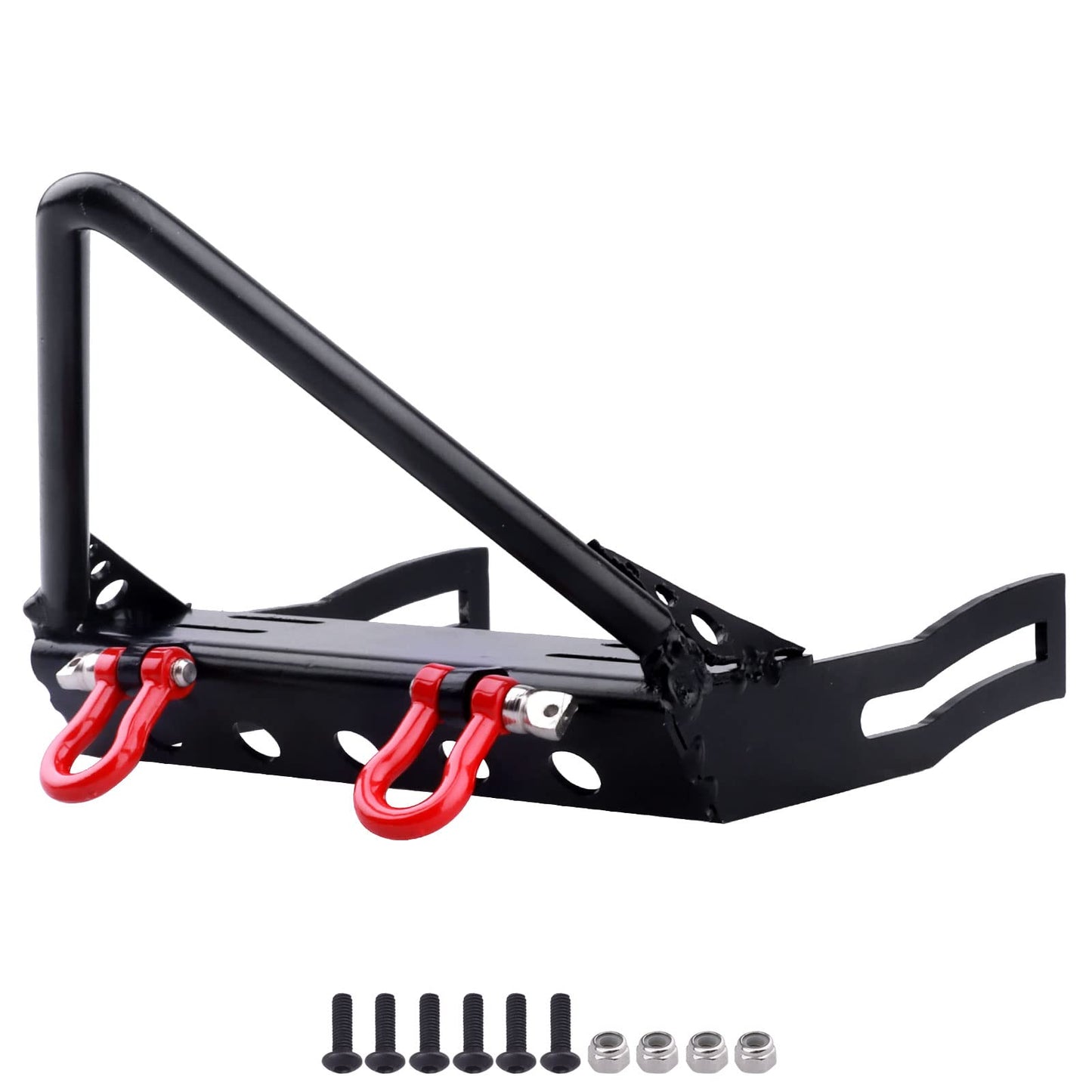 Crazyhobby Metal Rc Crawler Front Bumper With Winch Mount Shackles For Axial Scx10 & Scx10 Ii Redcat Gen7 Gen 8 Upgrades (Type B