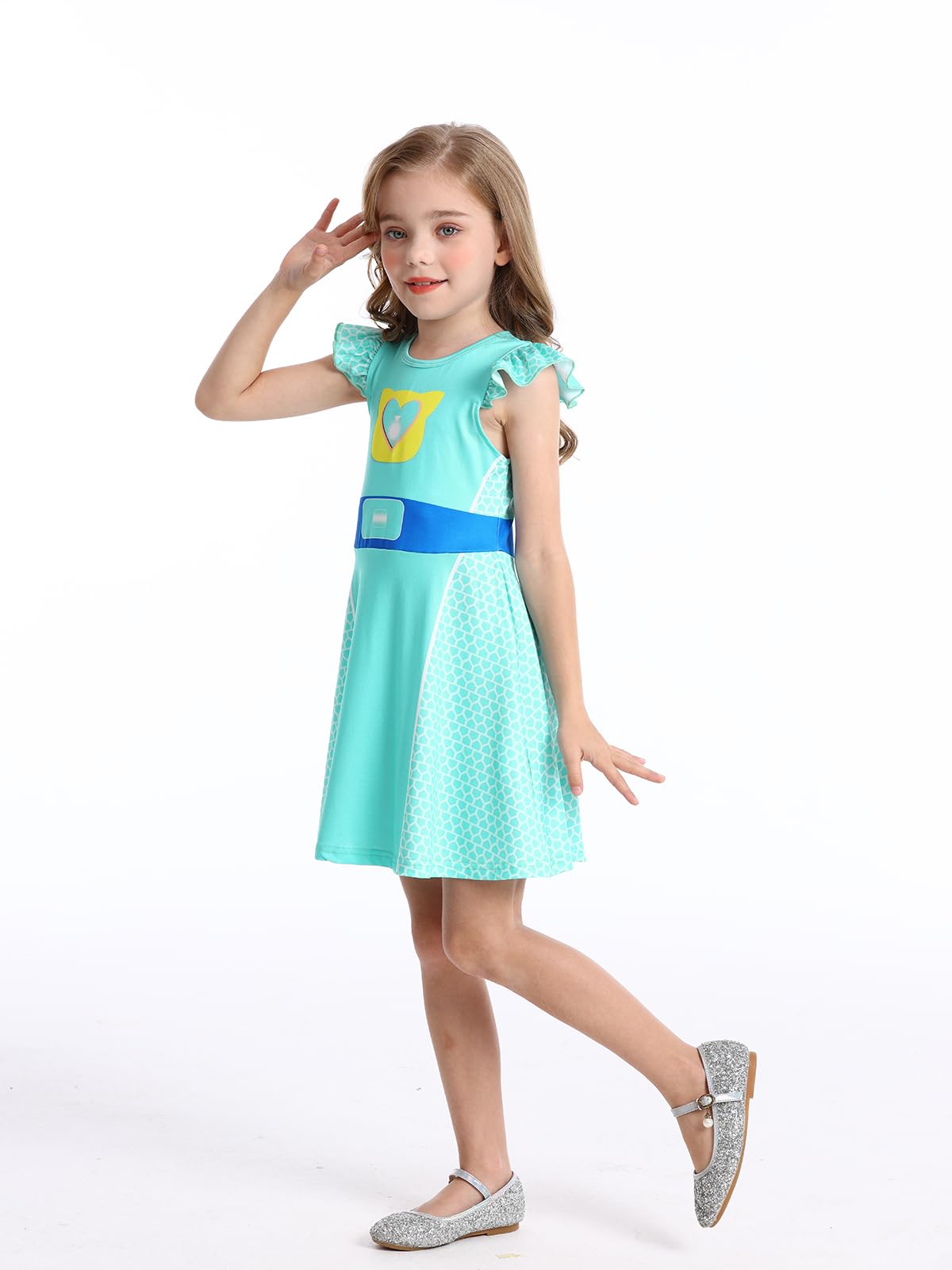 Marendyee Girls Kitties Costume Dress Christmas Gift For Kids Birthday Party Cosplay Dresses 7-8 Years