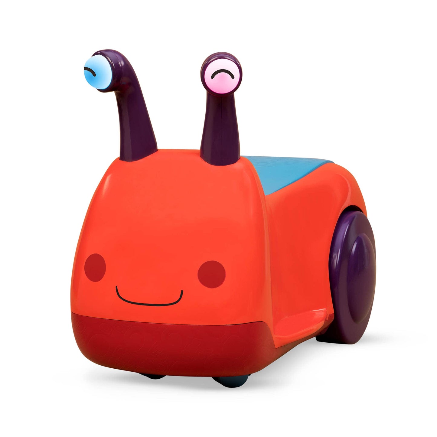 B. Toys - Ride-On Toy - Snail Ride-On - Lights & Sounds - Seat With Storage - 1 Year + - Buggly-Wuggly