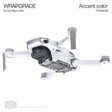 Wrapgrade Skin Compatible With Dji Mavic Mini | Accent Color (Titanium)