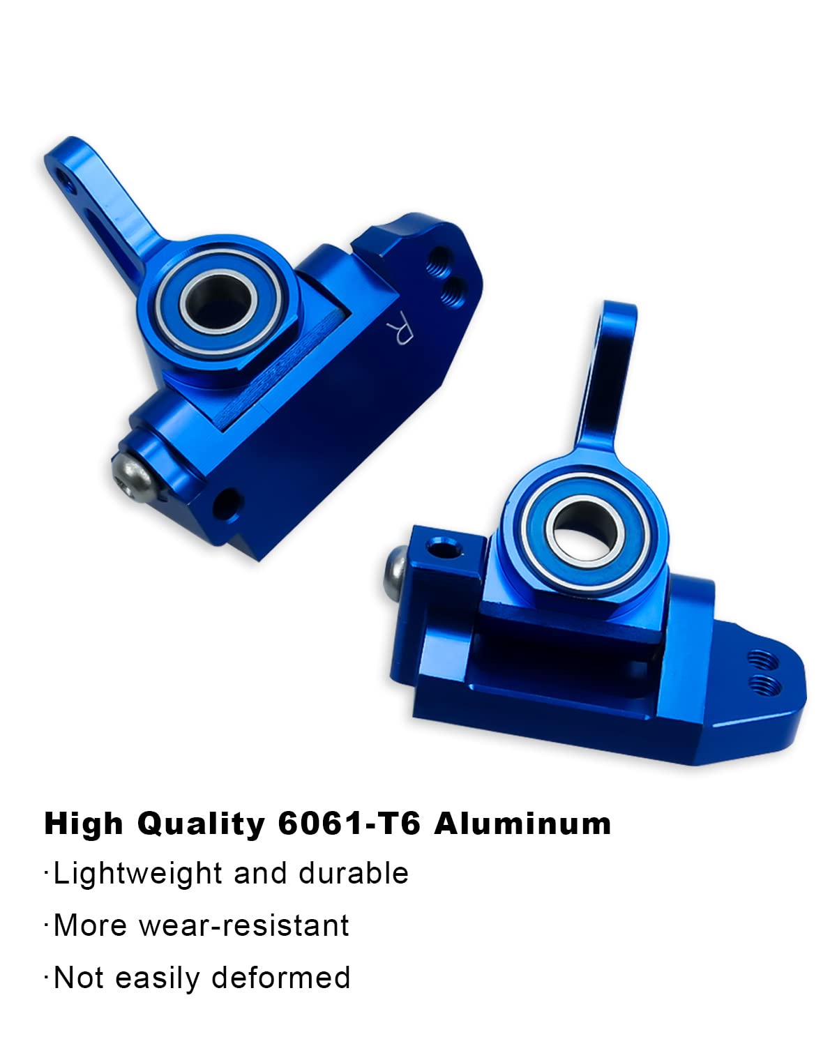 Caster Blocks and Steering Blocks Alloy Front Upgrades Parts Fits for Traxxas 1/10 2WD Slash Stampede Rustler Nitro Slash Replac
