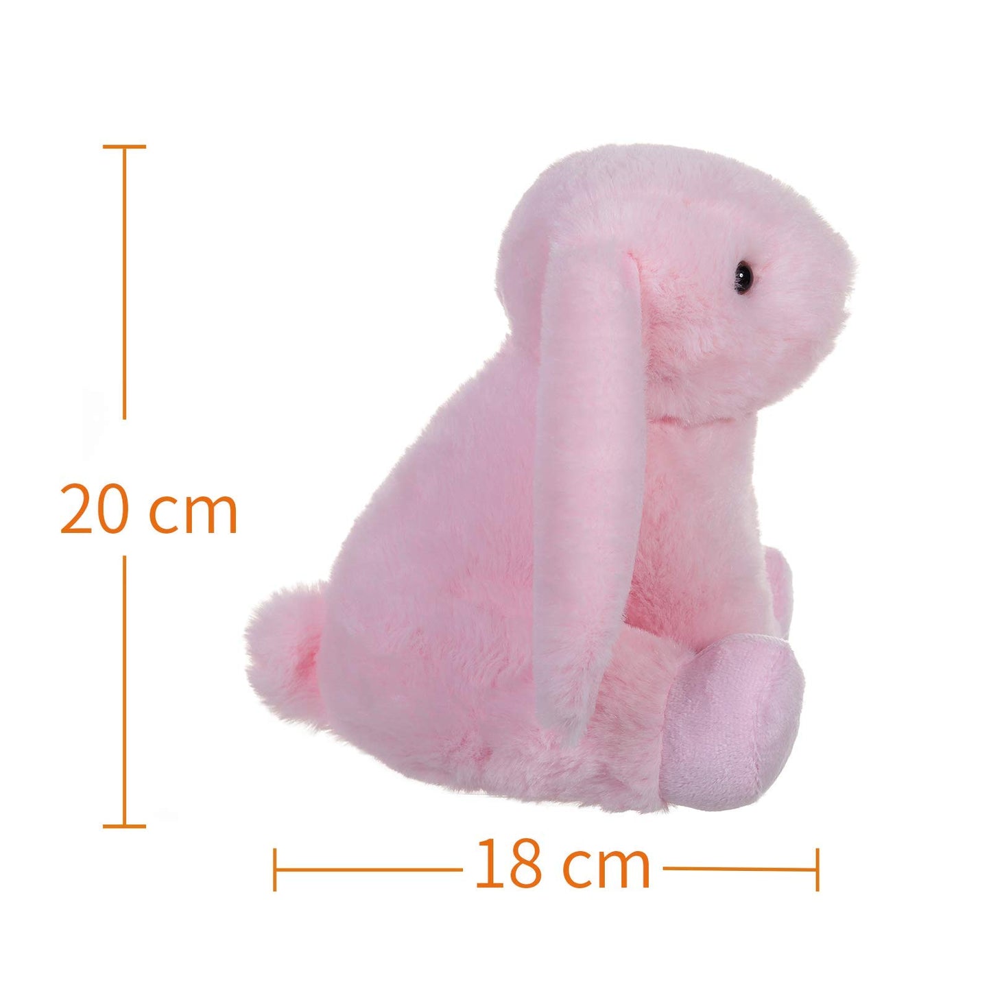 Apricot Lamb Toys Plush Pink Bunny Rabbit Stuffed Animal With Fluffy Soft Ears (Pink Bunny, 8 Inches)