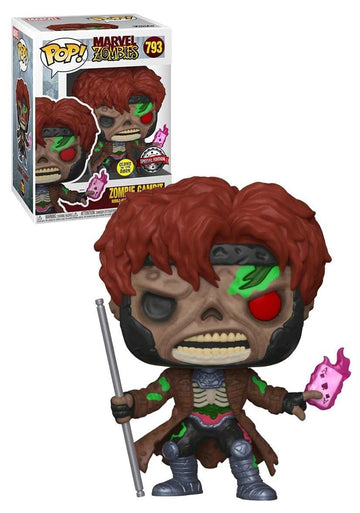 Funko Pop! Marvel Zombies 793 Zombie Gambit Exclusive Vinyl Figure - Green, Yellow