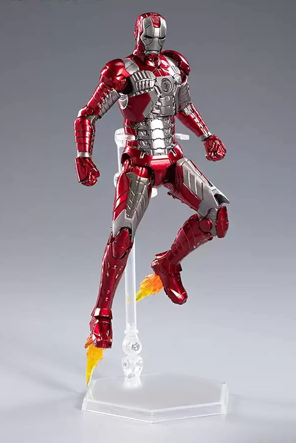 Uxouyic Ir?Nman Movie Series - Collectible Ir?Nman Action Figure Metal Painting 20 Joints Movable Model Toys (7 Inches) (Mark 5)