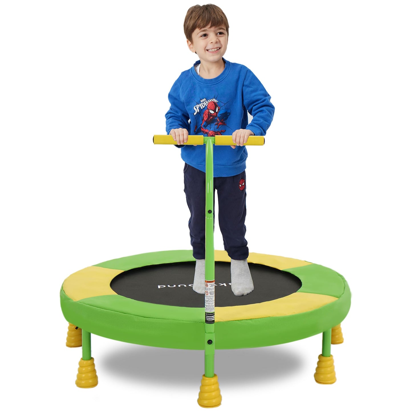 Skybound 36 Inch Indoor Trampoline For Kids - Kids Trampoline Indoor With Handle - Toddler Trampoline With Upgraded 2.0Mm Steel