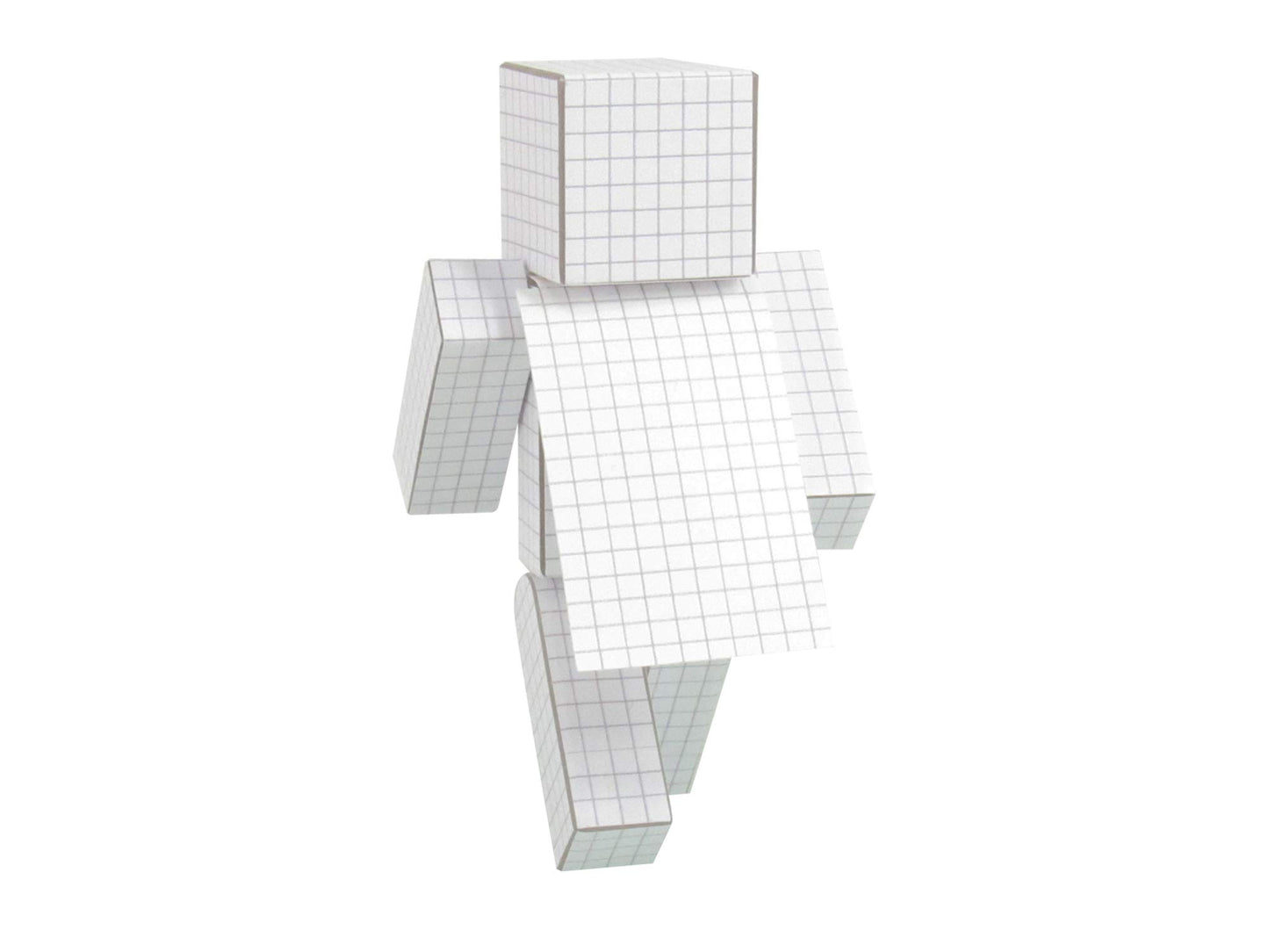 EnderToys Color-in Customizable Action Figure - 4" Gray Plastic Model B07CZ78T3B