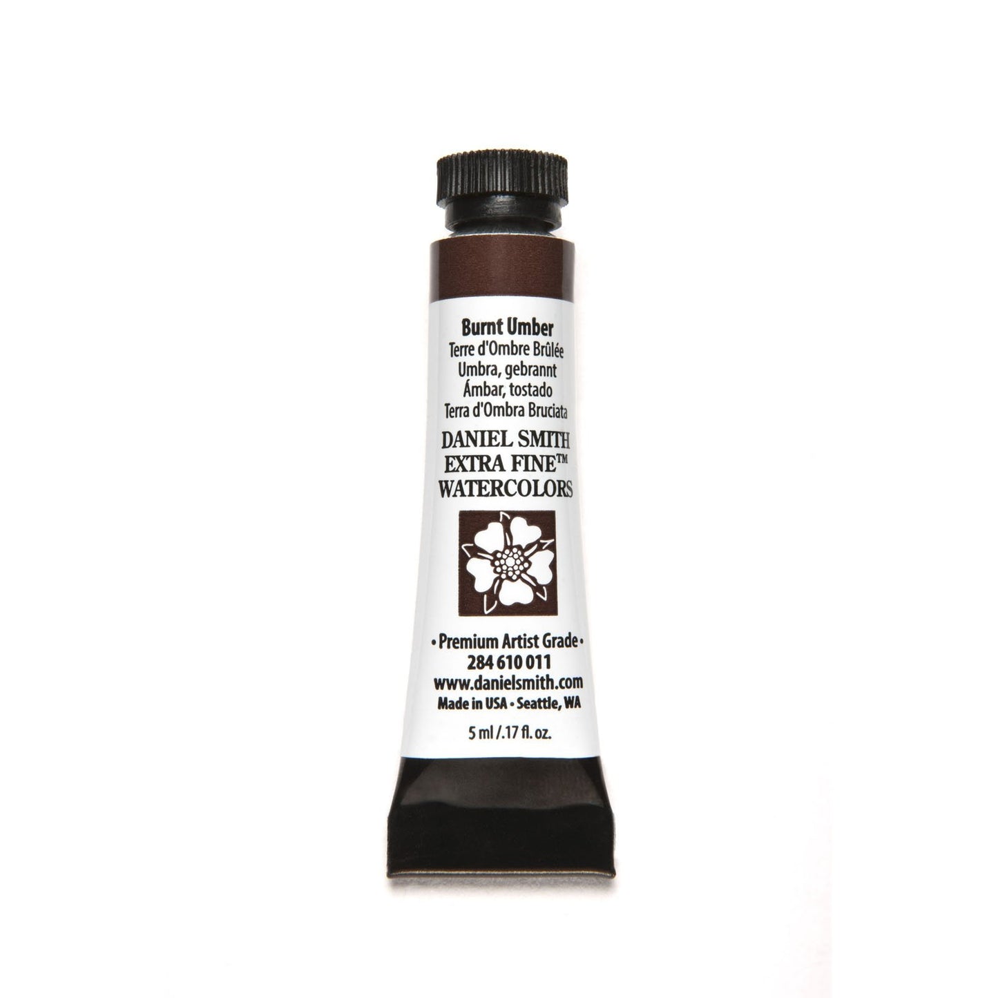 Daniel Smith 284610011 Extra Fine Watercolors Tube, 5Ml, Burnt Umber, 1.7 Fl Oz (Pack Of 1)