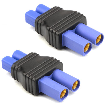 WOODGUILIN 2 Pcs Ec3 Male Plug to Ec5 Female Connector Plug Adapter for RC Lipo Battery Ec3 Plug to Ec5 Connection(2 Pack Ec3-Ec