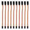 ACEIRMC 10pcs 3-Pin Servo Extension Cable Cord Female to Male Lead Wire Connector JR for RC Car Airplanes Remote Control (15cm)