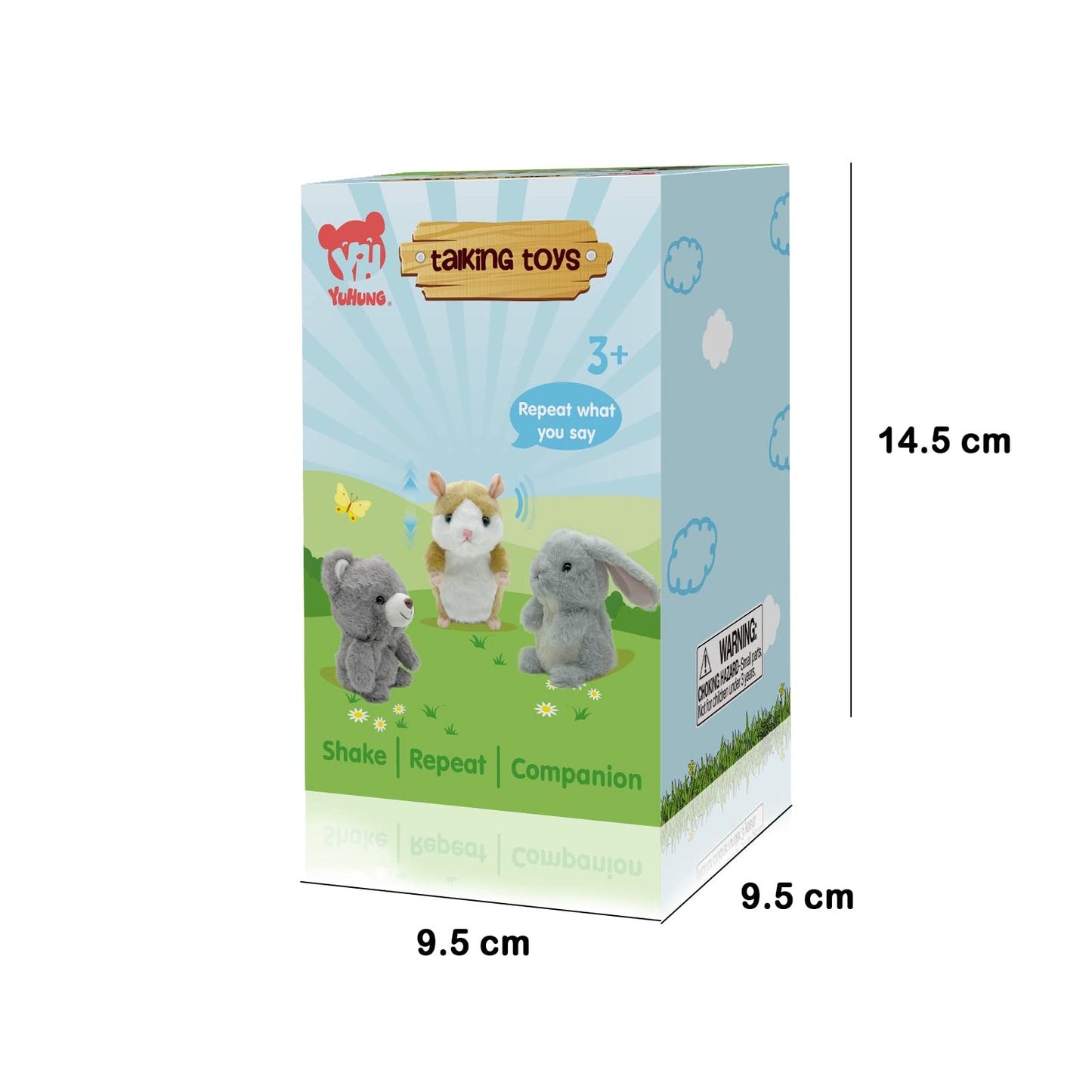 Yh Yuhung Talking Toys, Teddy Bear Stuffed Animal Repeats What You Say, Voice Interactive Toy Mimics Baby Sounds, 5.5 Inches
