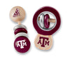 Babyfanatic Wood Rattle 2 Pack - Ncaa Texas A&M Aggies - Officially Licensed Baby Toy Set
