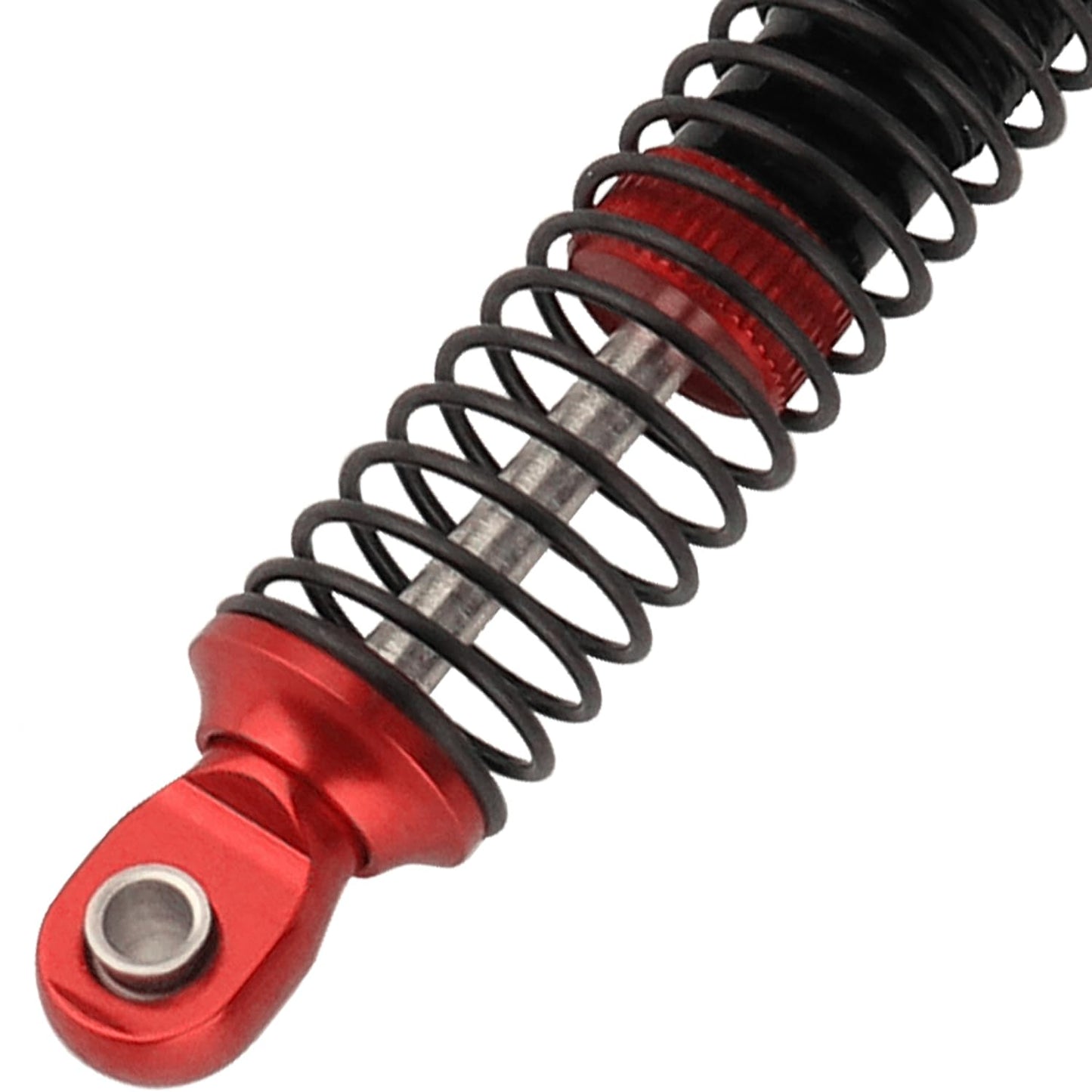 Rzxylrc 4Pcs 59Mm Aluminum Shocks Absorbers Long Threaded Oil Damper For 1/18 Rc Crawler Trx4M Trx4-M Upgrade Parts (Red)
