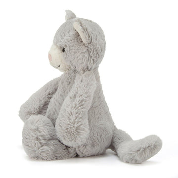 Jellycat Bashful Grey Kitty Cat Plush - Medium 12 Stuffed Animal, Soft Toy for Kids