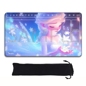 Lorcana Playmats Compatible TCG 24x14 Inches Gaming Mat, Non-Slip Rubber with Zones Play Mat and Free Storage Bag (DIS4)