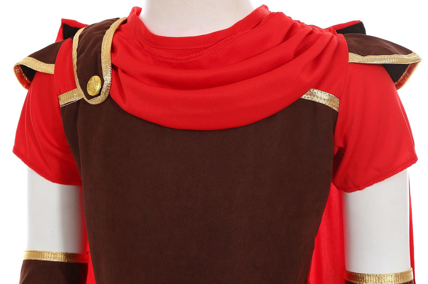 Gorkonpy Knight Costume Kids Boys Roman Soldier Gladiator Costume Halloween Party Dress Up (8-9 Years)