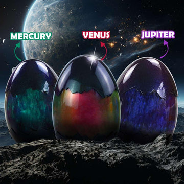 Waterelf 3Pcs Polyester Galaxy Slime Kit - Big Egg Slime For Kids Boys Girls Adults - Perfect For Party Favors, Stress Relief Ac