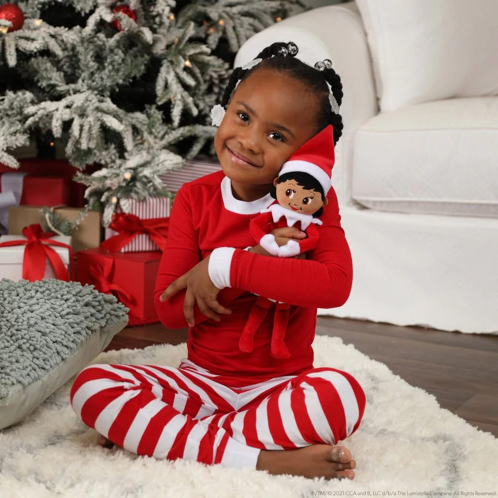 The Elf on the Shelf Plushee Pals Snuggler 12" Dark Tone Plush Toy with 4" Clip On - Model PPSESGD2-PPMINIGIRD