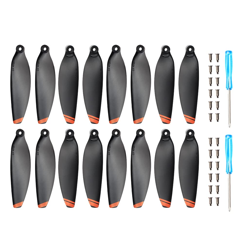 360 Mini 2 Propeller Guard+16Pcs Low-Noise Propellers and Quick-Release Blades Props +1 Pair Propellers Holder for DJI Mini 2/Mi