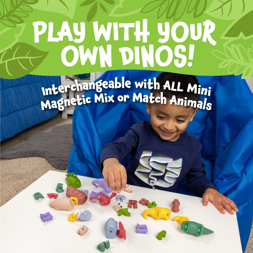 POPULAR PLAYTHINGS Mini Magnetic Mix or Match Dinosaurs Deluxe Set of 8 Dinosaurs