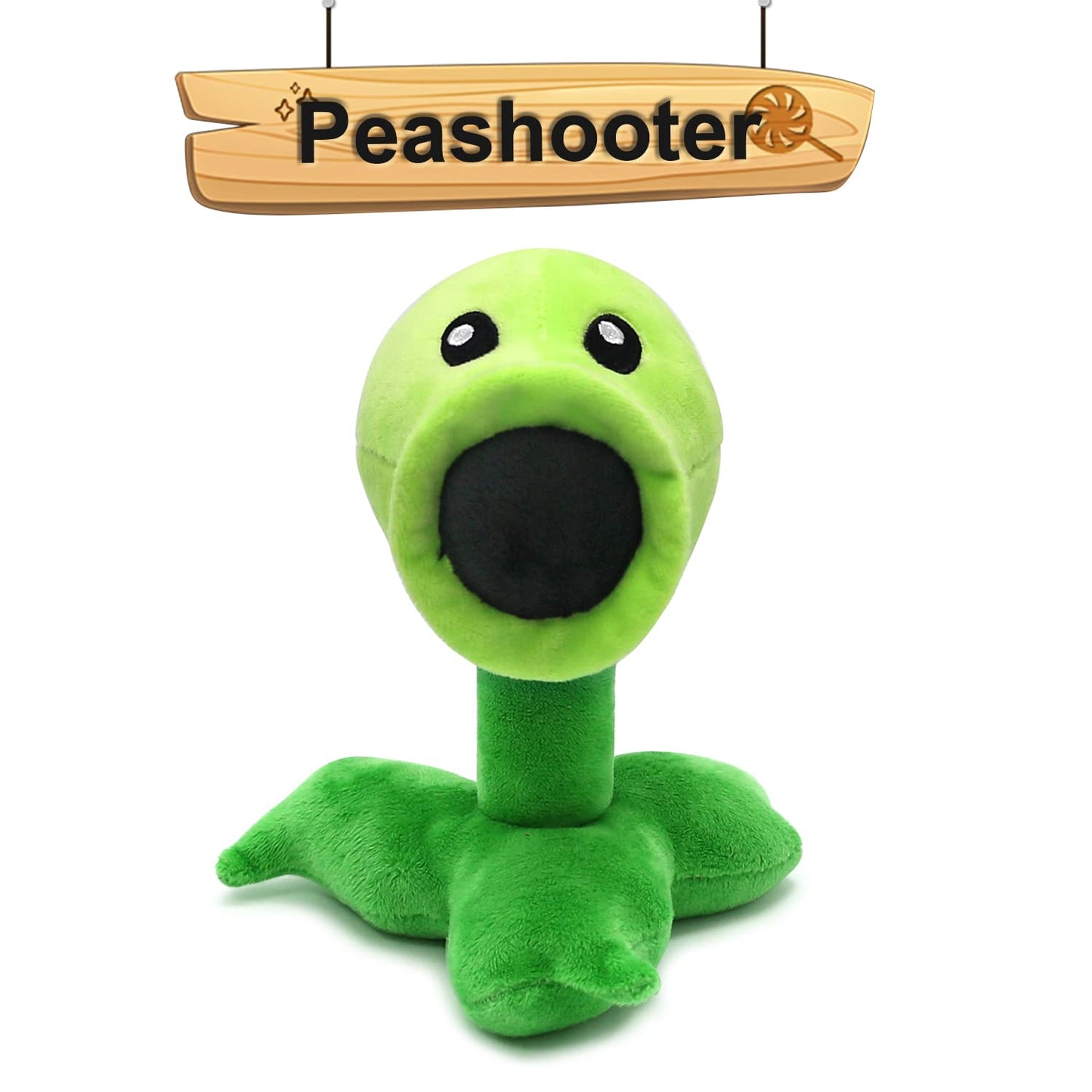 Maikerry 1 Pc Plants Vs Zombies Plush Toy,Stuffed Soft Doll Peashooter Plush Toy,Great Gifts For Kids And Fans, Christmas, Hallowen