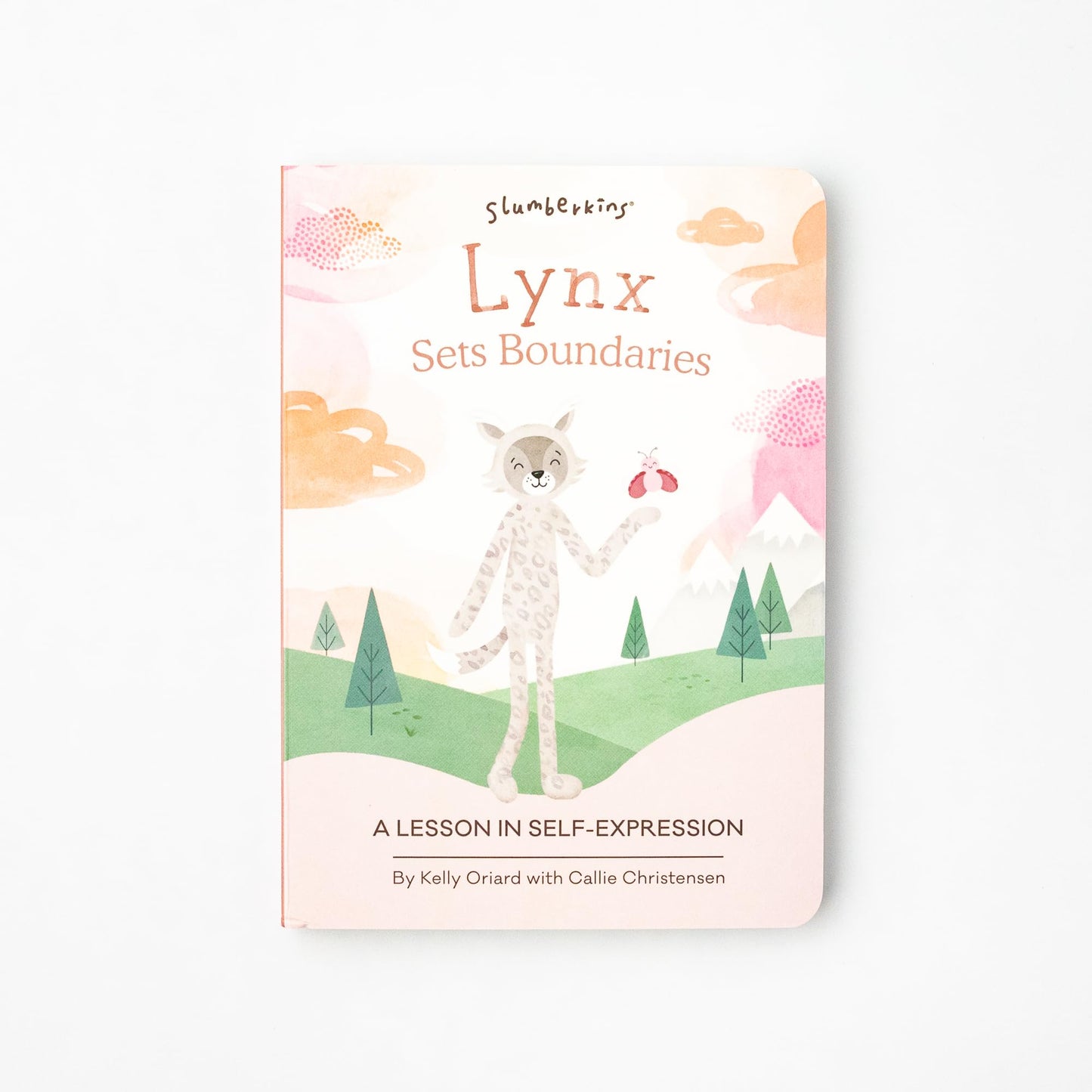 Slumberkins 14'' Lynx Kin & 2 Board Books Complete Set Bundle | Promotes Self-Expression, Mindfulness & Boundaries | Social Emot