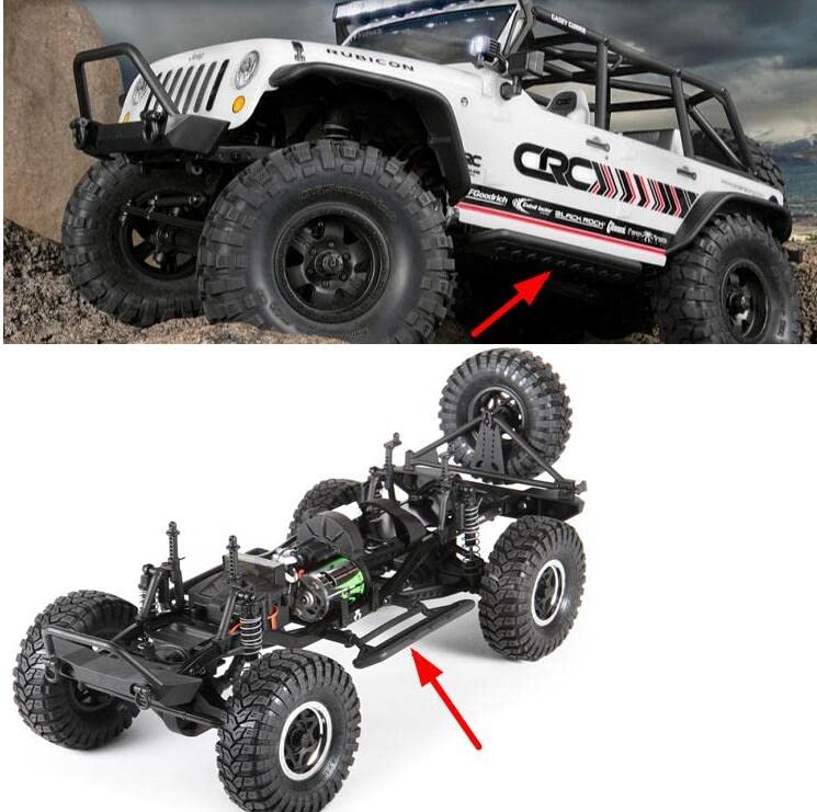 AX80041 Running Board/Footplate/Footboard Axial Racing SCX10 II Cherokee 1/10 Scale Rock Cralwer 4x4 Truck Rails Set SCX-10 (2)