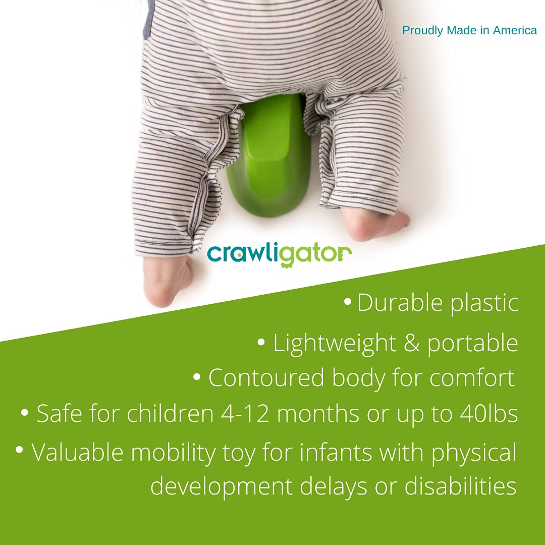 Crawligator Baby Tummy Time Toy - Develops Gross Motor Skills - Ergonomic Design For Comfort