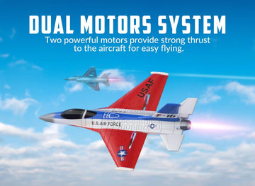 Volantexrc Rc Plane F-16 Fighting Falcon - 2.4Ghz 2Ch Remote Control Airplane Jet Fighter Ready To Fly With Cool Lights, For Beg