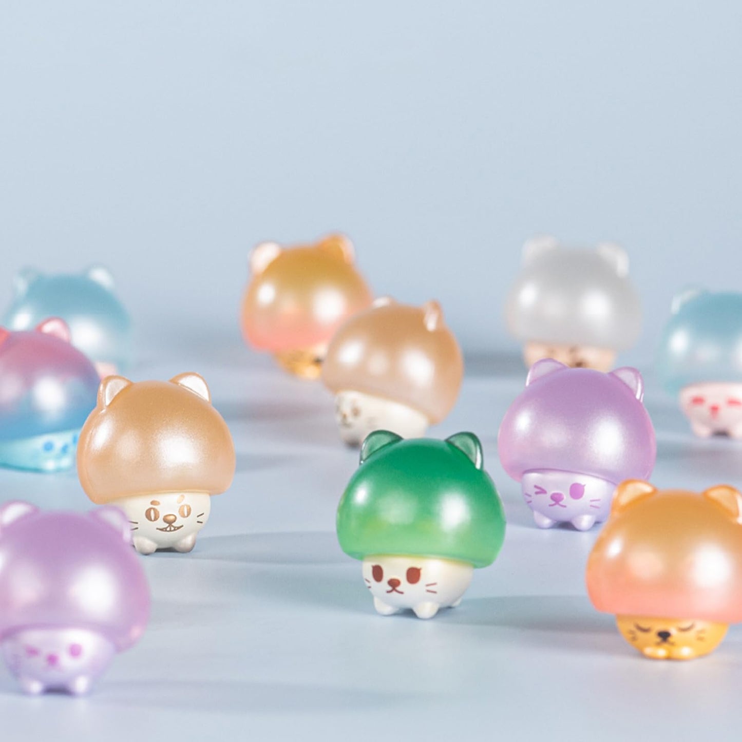 Beemai Mushroom Cat Series Blind Pack (5Pcs In One Bag) Random Design Cute Figures Collectible Toys Birthday Gifts
