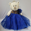 Kinnex Collections Since 1997 20'' Teddy Bear With Elegant Dress (Centerpiece) ~ B16631N-15G (Royal Blue/Gold)