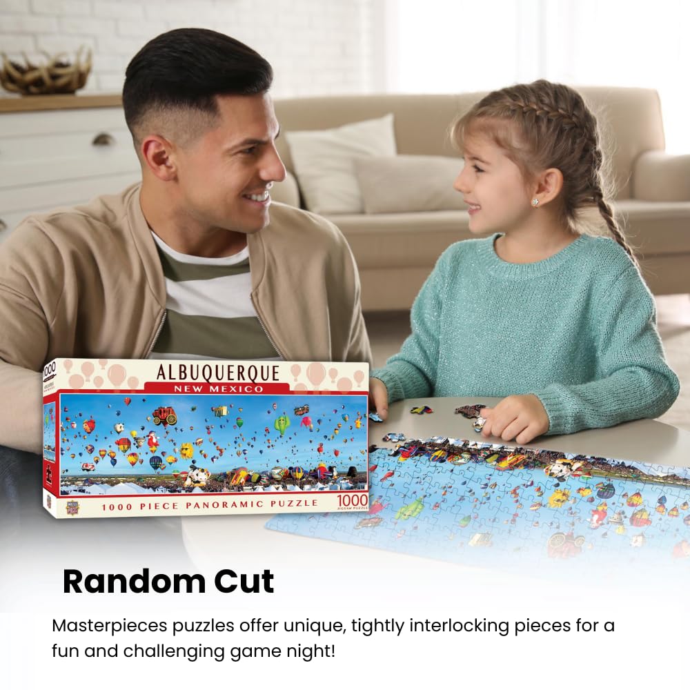 Masterpieces - 1000 Piece Jigsaw Puzzle, Chicago Skyline Panoramic, Fun For Adults, Family, Kids 13''X39