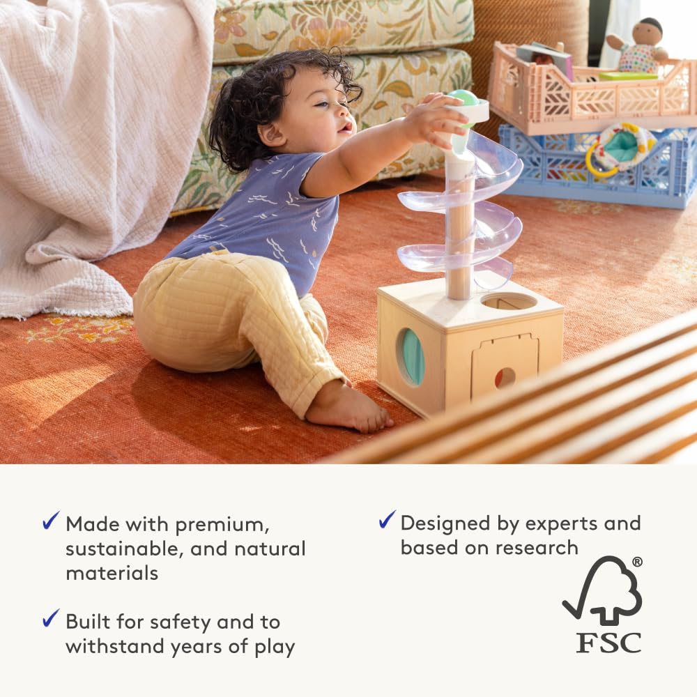 Lovevery Babbler Play Kit with Bonus Book - Montessori Toddler Toy, Multi Color, Ideal Birthday Gift for 1 Year Old
