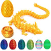 3D Printed Dragon Egg, Mystery Crystal Dragon Egg Fidget Toys Surprise, Easter Eggs Articulated Crystal Dragon Eggs With Dragon