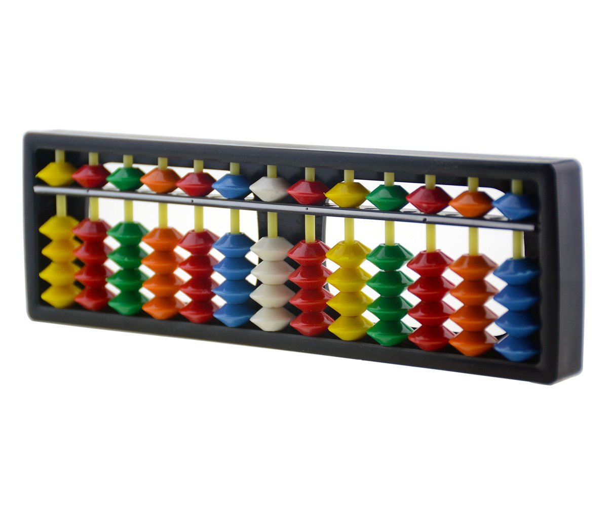 Wowlife 13 Digits Rods With Colorful Beads Plastic Abacus Arithmetic Soroban Kid'S Calculating Tool