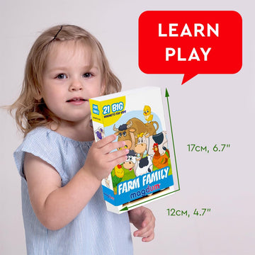 21 Fridge Magnets For Toddlers Magdum - Farm Family Kids Magnets For Fridge - Toddler Magnets For Refrigerator - Magnetic Animal