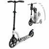 Crazy Skates Foldable Kick Scooter - Kick Scooters For Adults, Teens And Kids With Carrying Strap - Fast Folding, Adjustable Handlebars And Lightweight - White