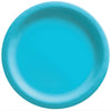 Caribbean Blue Round Paper Plates - 10' (20 Pc) - Perfect For Parties, Picnics, & Everyday Meals