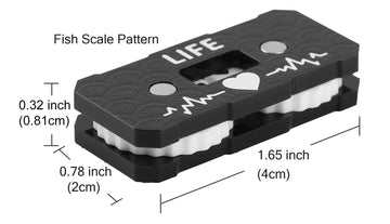 Life Counter Twin Digits Dragon Scale Pattern Designed 2 X 4 Cm (0.787 X 1.57 In) For Cedh Game And Other Mtg Dual Game Made Of