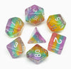 Dice DND Dice Set Glitter Rainbow Dice Fit Dungeons and Dragons D&D RPG Role Playing Game Pathfinder MTG Table Game Transparent