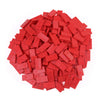 Bulk Dominoes Plastic Bulk 100pcs - Building and Stacking and Chain Reaction Toppling STEAM Toy Blocks for Kids (Red)