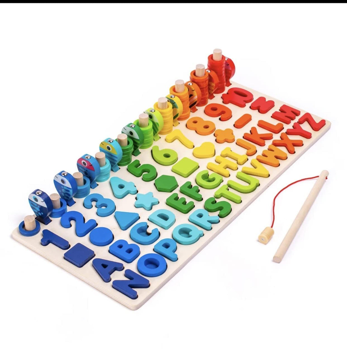 Whiz Kids 5 In 1 Montessori Educational Wooden Toys For Children Kids Busy Board Math Fishing Learning Toy For Preschool Kids