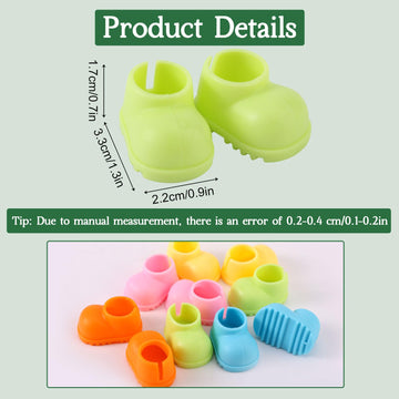 5 Pairs Mini Doll Shoes Plastic Colorful Cute Tiny Shoes enhanced Fashion Outfit Accessories Replacement Suitable for 17cm Doll (No Included)