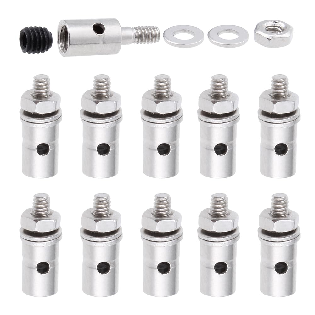 Hobbypark 25pcs Adjustable Pushrod Connector Linkage Stoppers D1.3mm RC Airplane Plane Parts