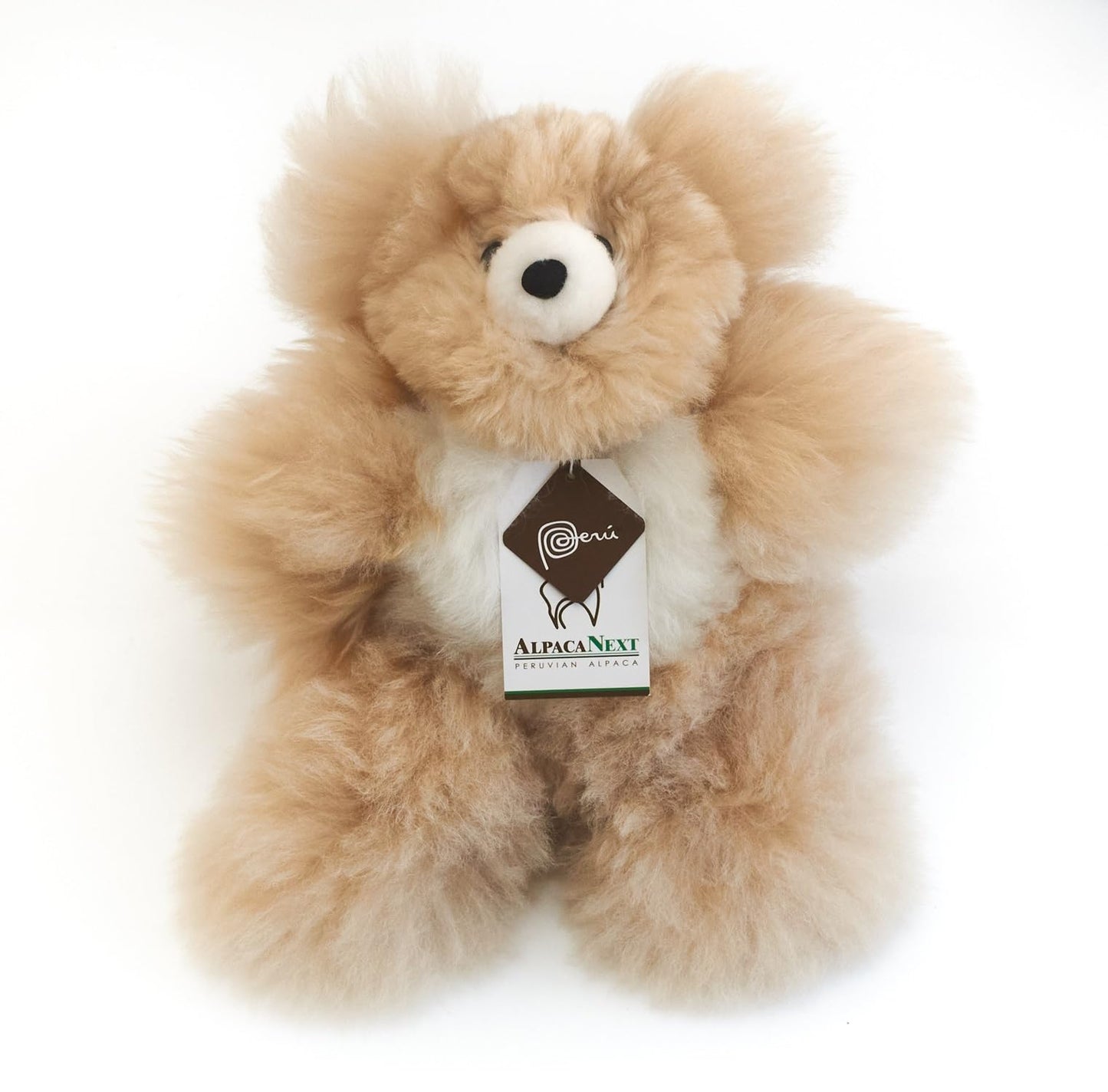 Alpaca Teddy Bear. Soft, Fluffy And Cuddly Stuffed Animal (Beige And White, 12 Inch)