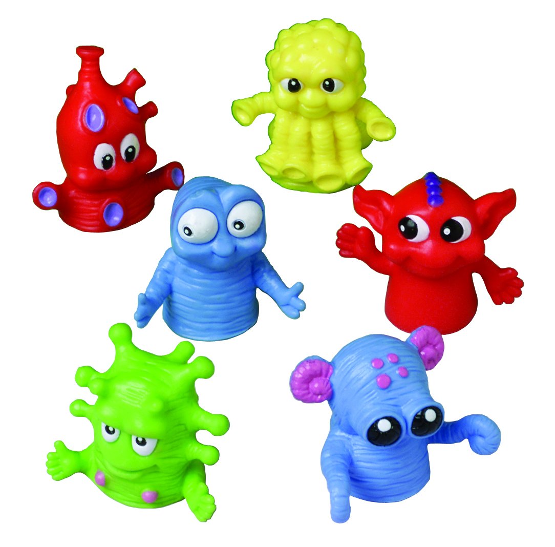U.S. Toy - Dozen Assorted Color Monster Finger Puppets -1.5'', Made Of Plastic (1-Pack Of 12) (Ss-Ust-1471)