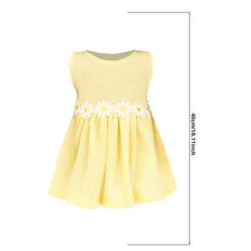 Miunana for 11-18 inch Baby Doll with Yellow Dress & Floral Crown Interchangeable Outfit Role-Play Collectible Display for One Year Old Doll Clothes and Accessories