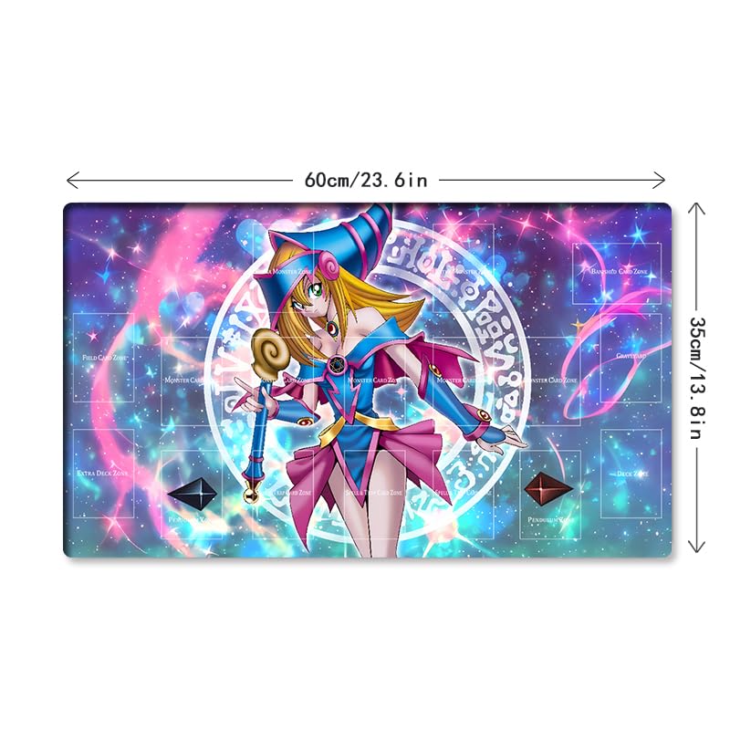 New Mlikemat Playmat Dark Magician Girl Tcg Ccg Ocg Trading Card Game Mat With Zones + Free Bag (Zd039-555-A)