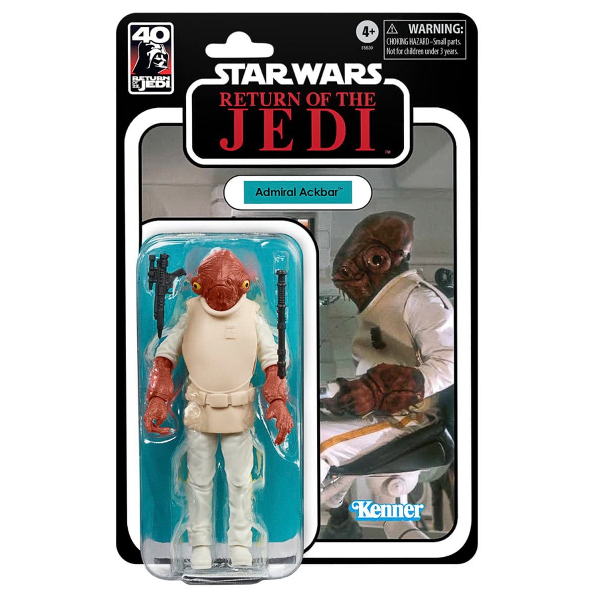 Star Wars The Black Series Admiral Ackbar, 40Th Anniversary Return Of The Jedi 6-Inch Collectible Action Figure, Ages 4 And Up (F5539)