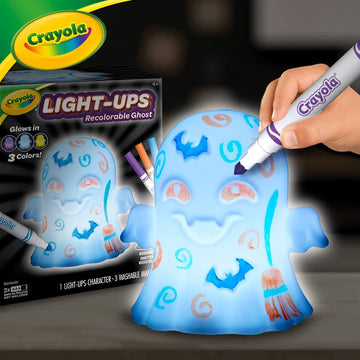 Crayola Light-Ups Ghost - Reusable Coloring Toy & Night Light, Medium, Multicolor, Model 747624, Halloween Decor for Kids Ages 4+